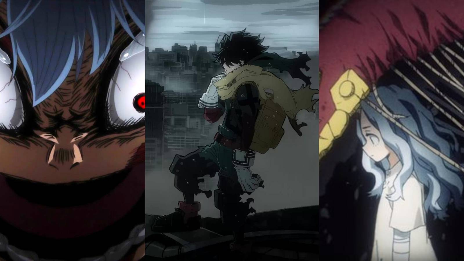 Shigaraki. Deku, Overhaul and Eri in My Hero Academia