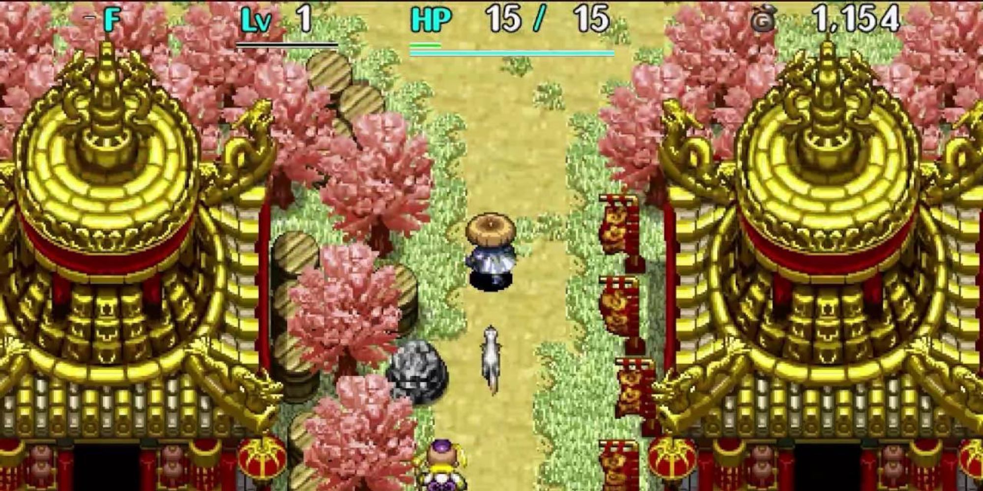 A player walking in Shiren The Wanderer: The Tower Of Fortune And The Dice Of Fate