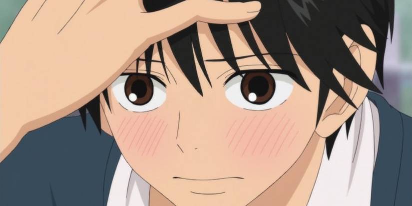 A blushing Shota Kazehaya as he appears in the Kimi ni Todoke anime