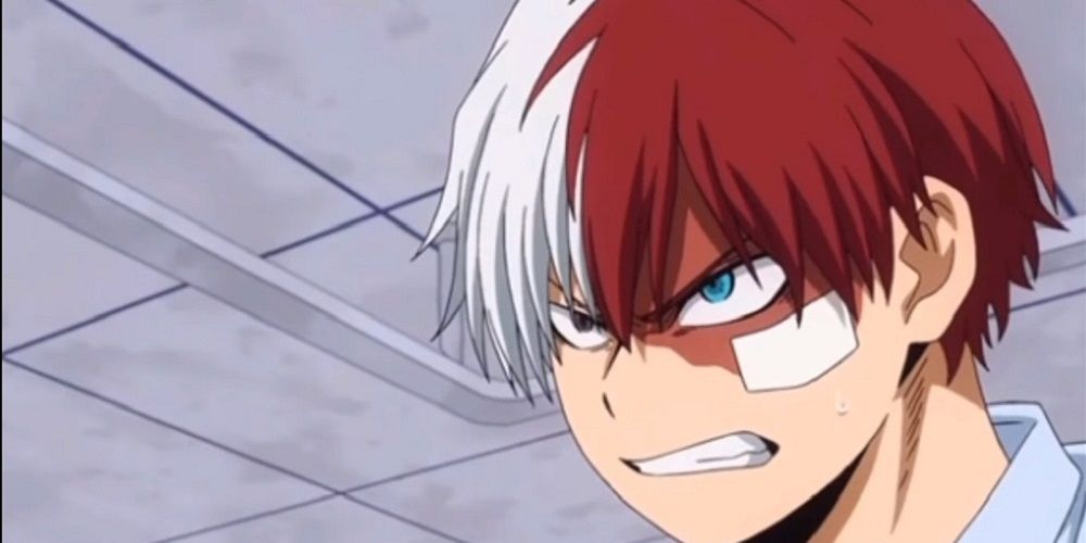 An angry Shoto Todoroki argues with the Chief of Police in the My Hero Academia anime