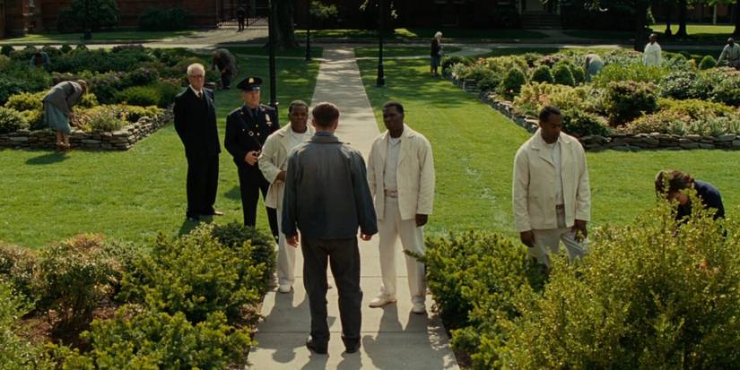 Shutter Island ending with orderlies in yard