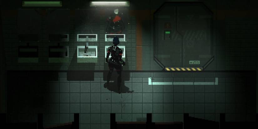 Signalis - hiding in the bathroom