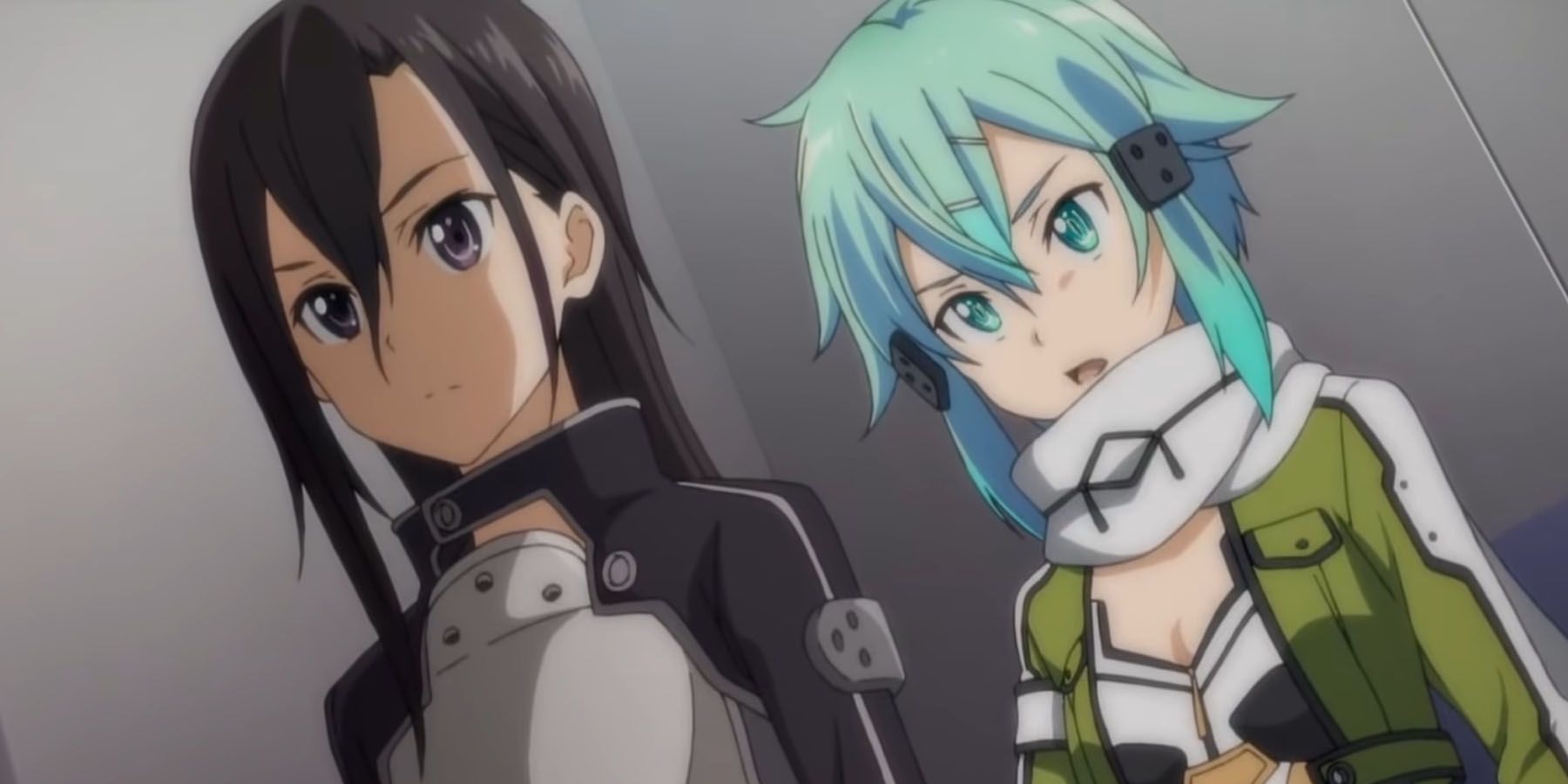 Sinon telling Kirito not to lose