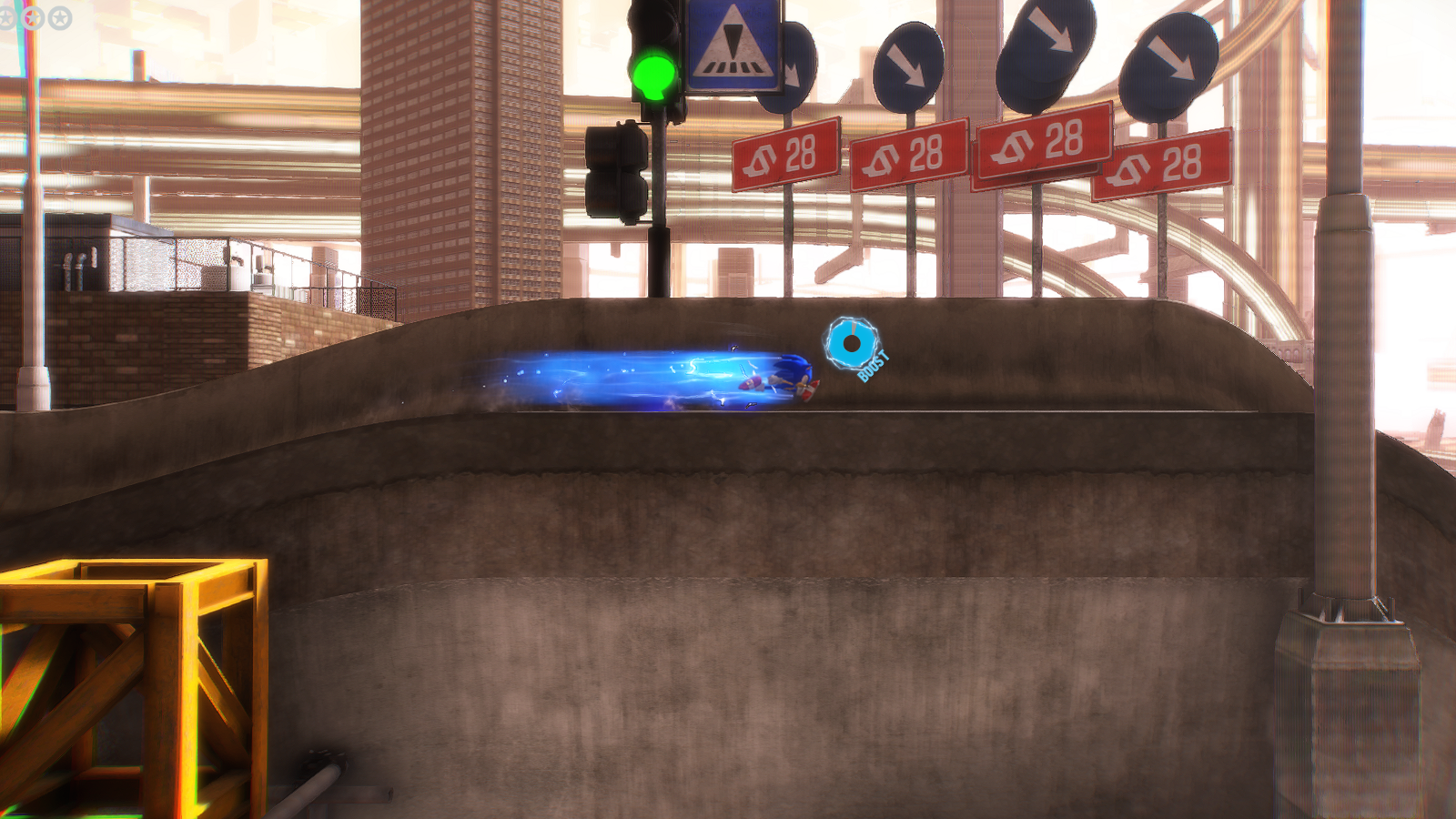 Sonic power boost cyberspace