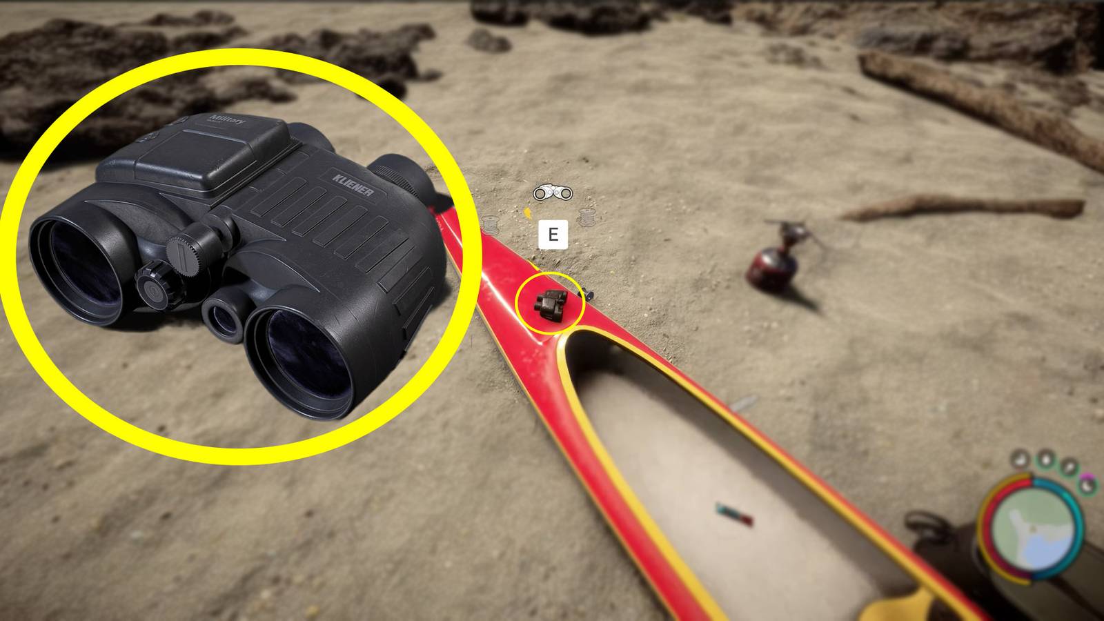 image showing the binoculars in sons of the forest.