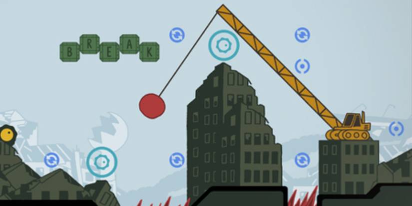 A level with a wrecking ball in Sound Shapes