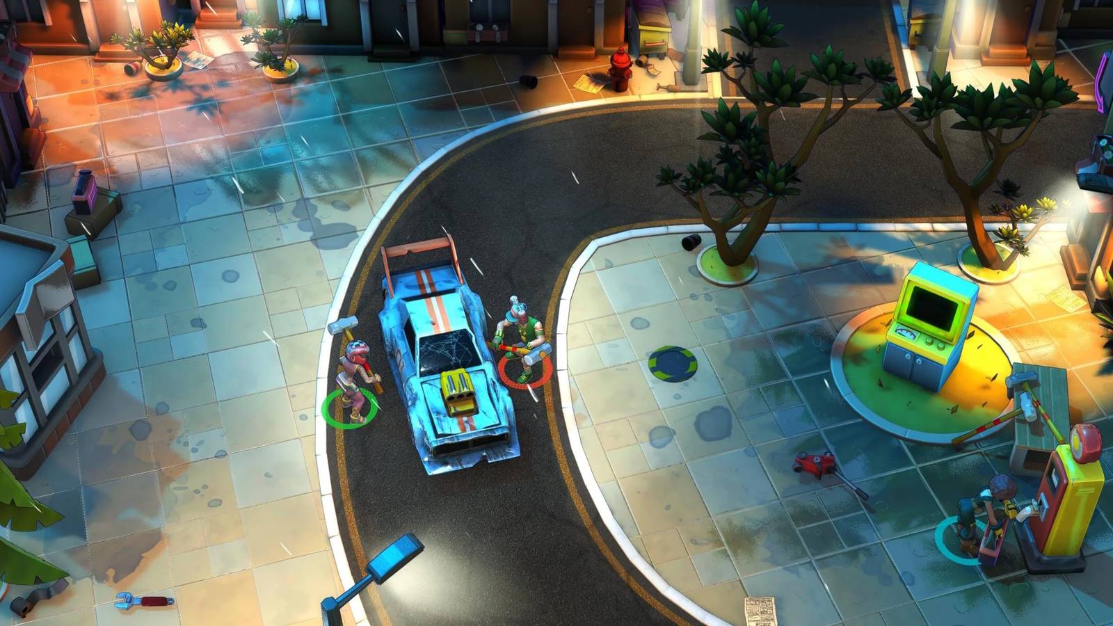 Screenshot from the co-op simulation game Speed Crew for the Nintendo Switch