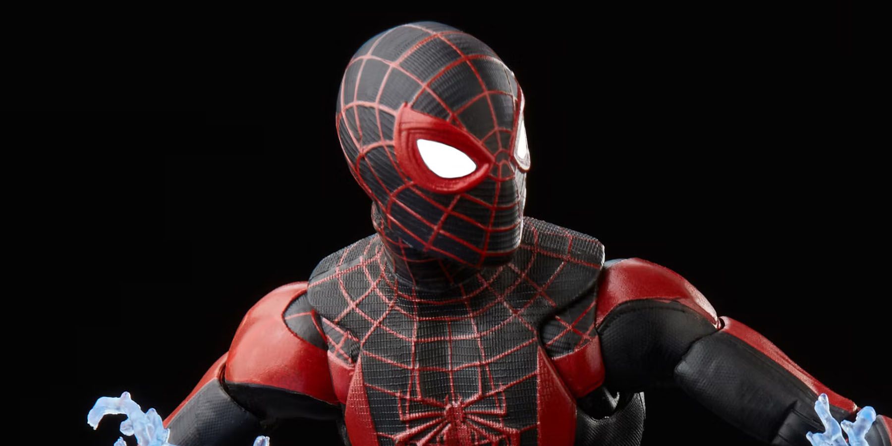 A promotional image of the upcoming Marvel Legends Marvel's Spider-Man 2 Miles Morales figure.