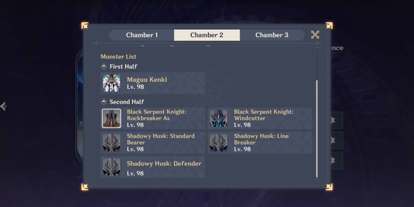 spiral abyss floor 12 chamber 2 monsters in genshin impact