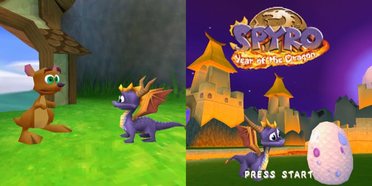 The cover art and gameplay of Spyro Year of the Dragon