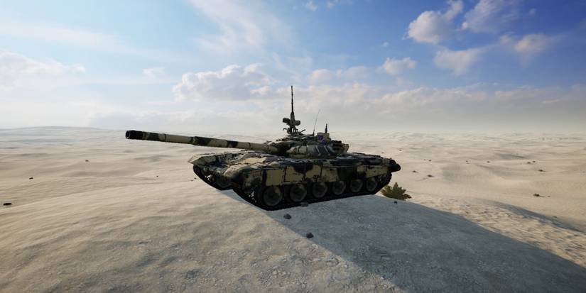 Player snipes infantry soldiers in an T-72B3