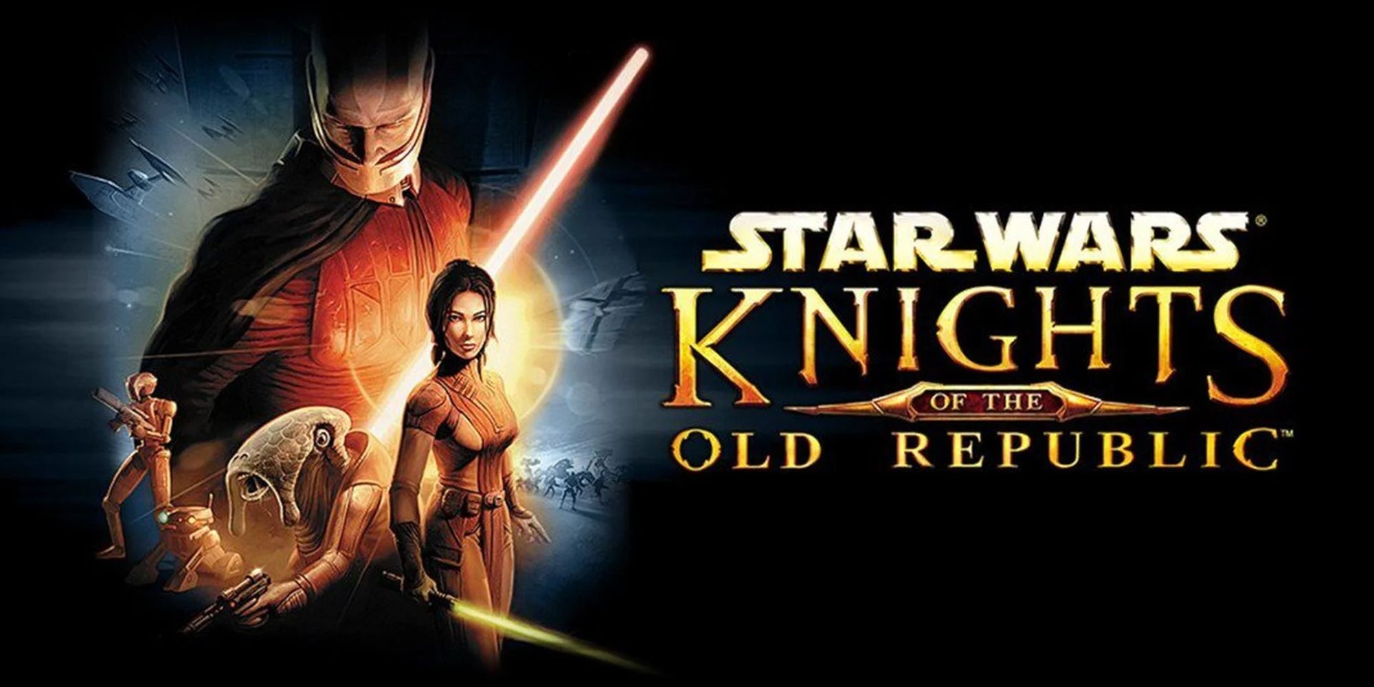 Promo art featuring characters in Star Wars Knights Of The Old Republic