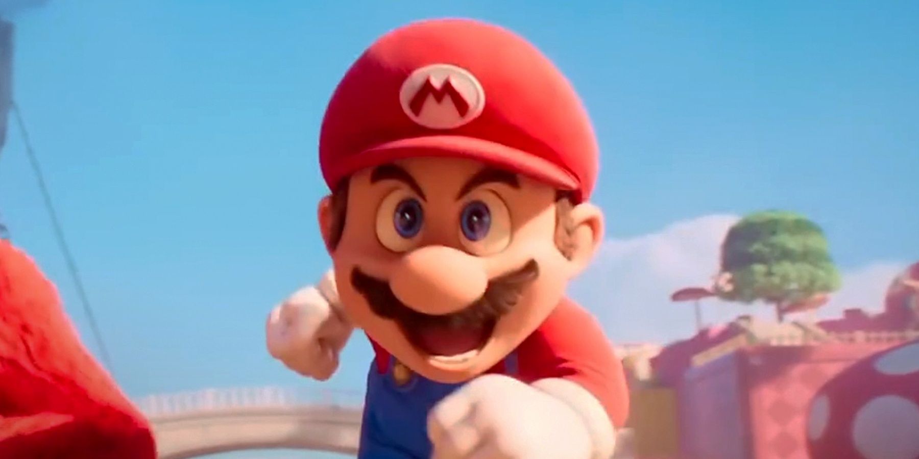 Mario running in the Super Mario Bros. movie