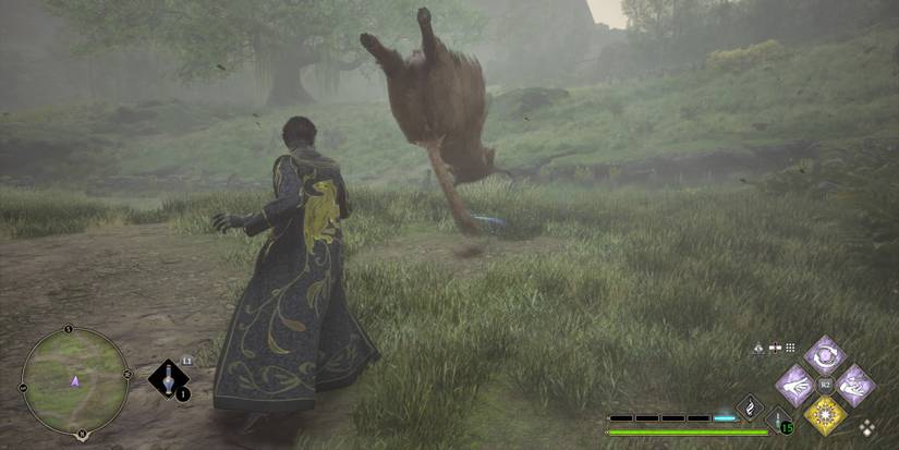 Tipping a cow in Hogwarts Legacy