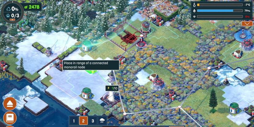 Terra Nil monorail node notification