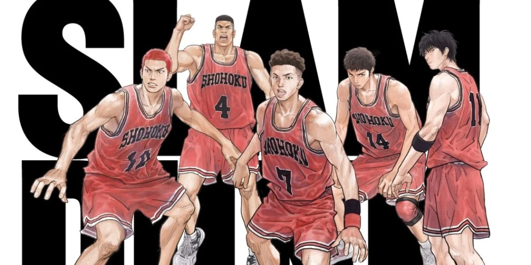 The First Slam Dunk anime movie poster with complete starting five