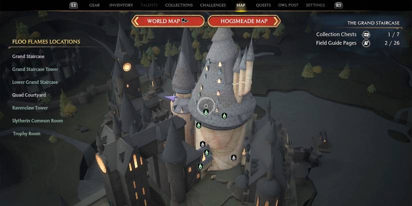 the grand staircase location in hogwarts legacy