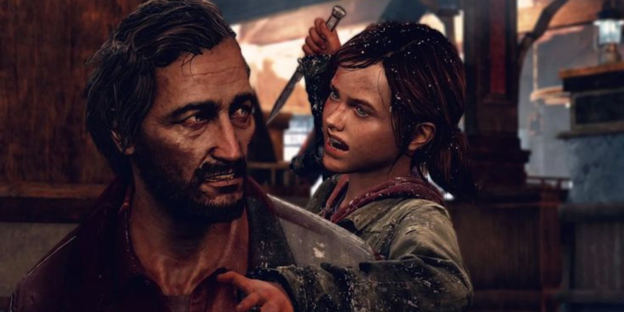 David and Ellie in The Last of Us