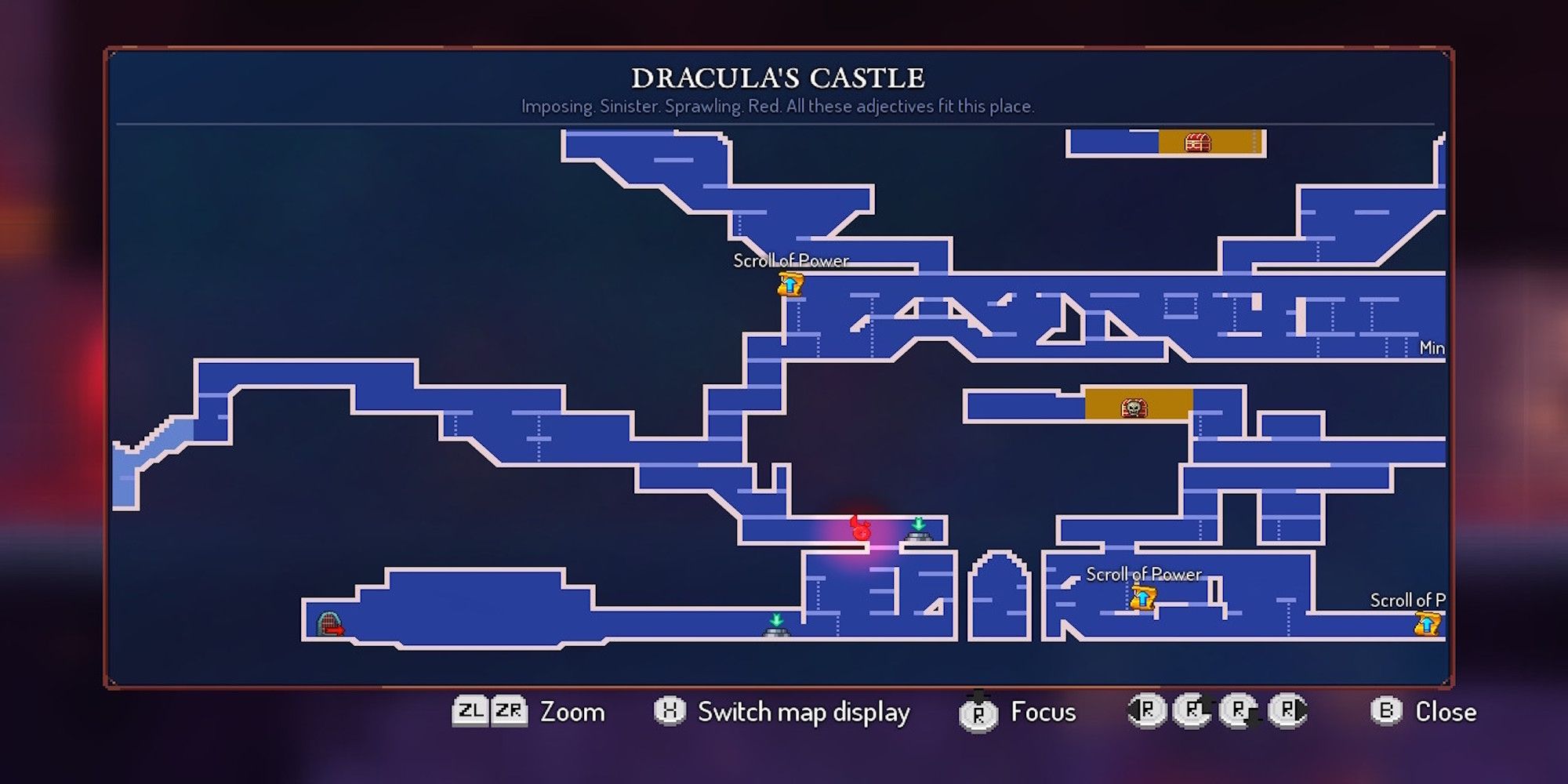 The map in Dead Cells Return to Castlevania
