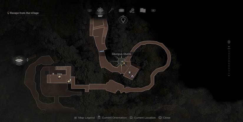 The map in the Resident Evil 4 Remake