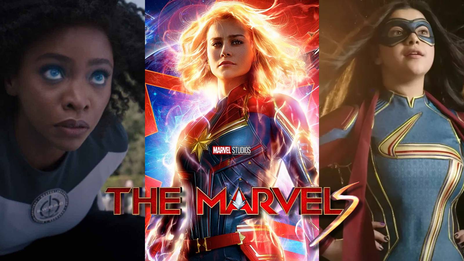 The Marvels Captain Marvel Carol Danvers Brie Larson Monica Rambeau Teyonah Parris Kamala Khan Ms. Marvel Iman Vellani