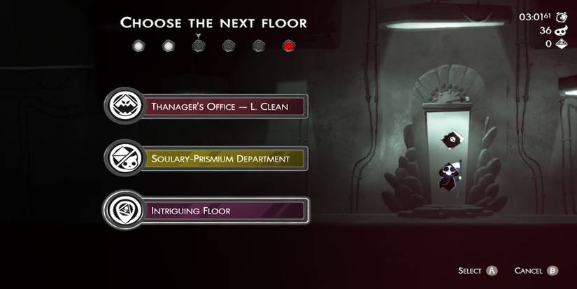 The room choices in Have a Nice Death