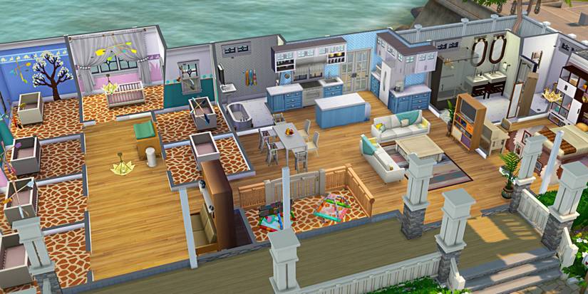 A house with rooms, cribs, and other amenities perfect for the 7 infant challenge