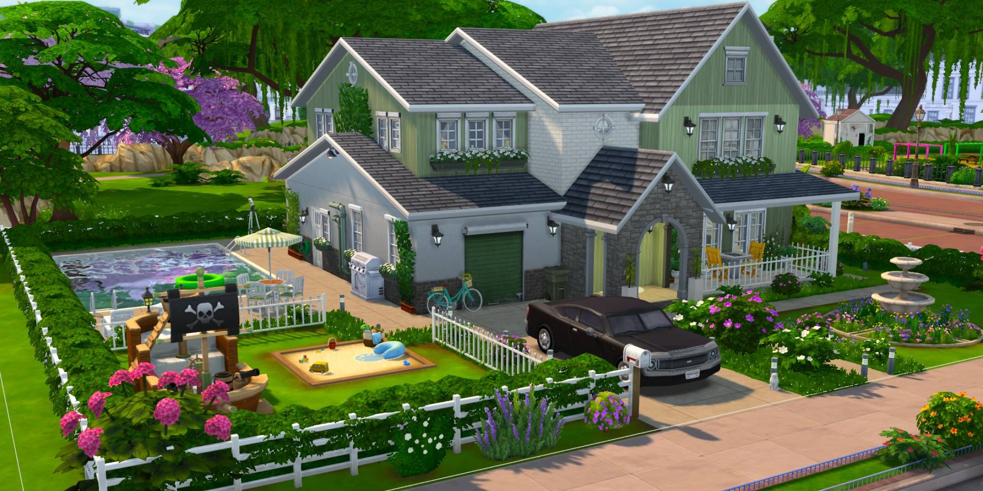 A large house that has room and acommodation for infants in The Sims 4