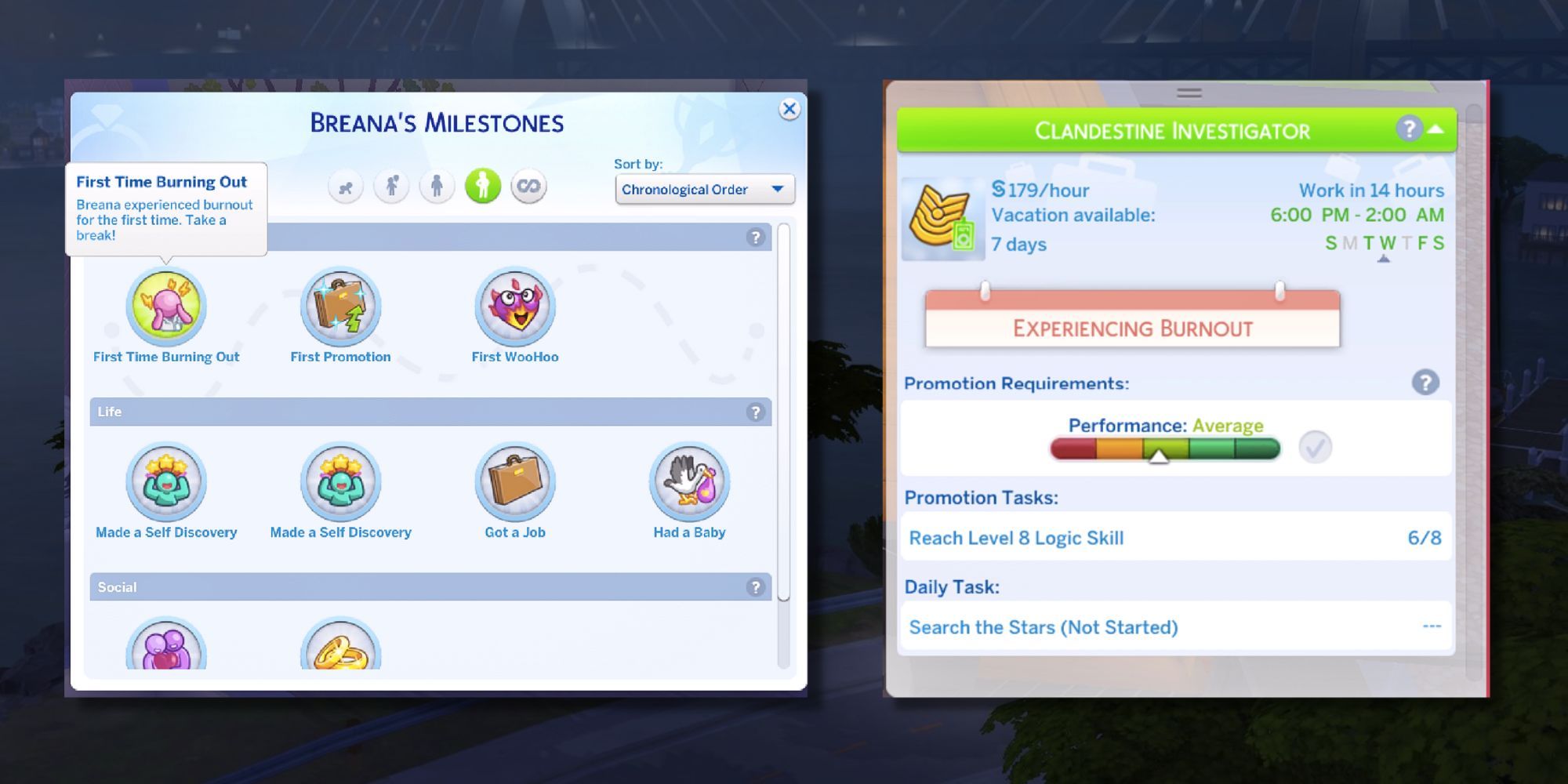 The Sims 4 Growing Together Burnout Career and Milestone