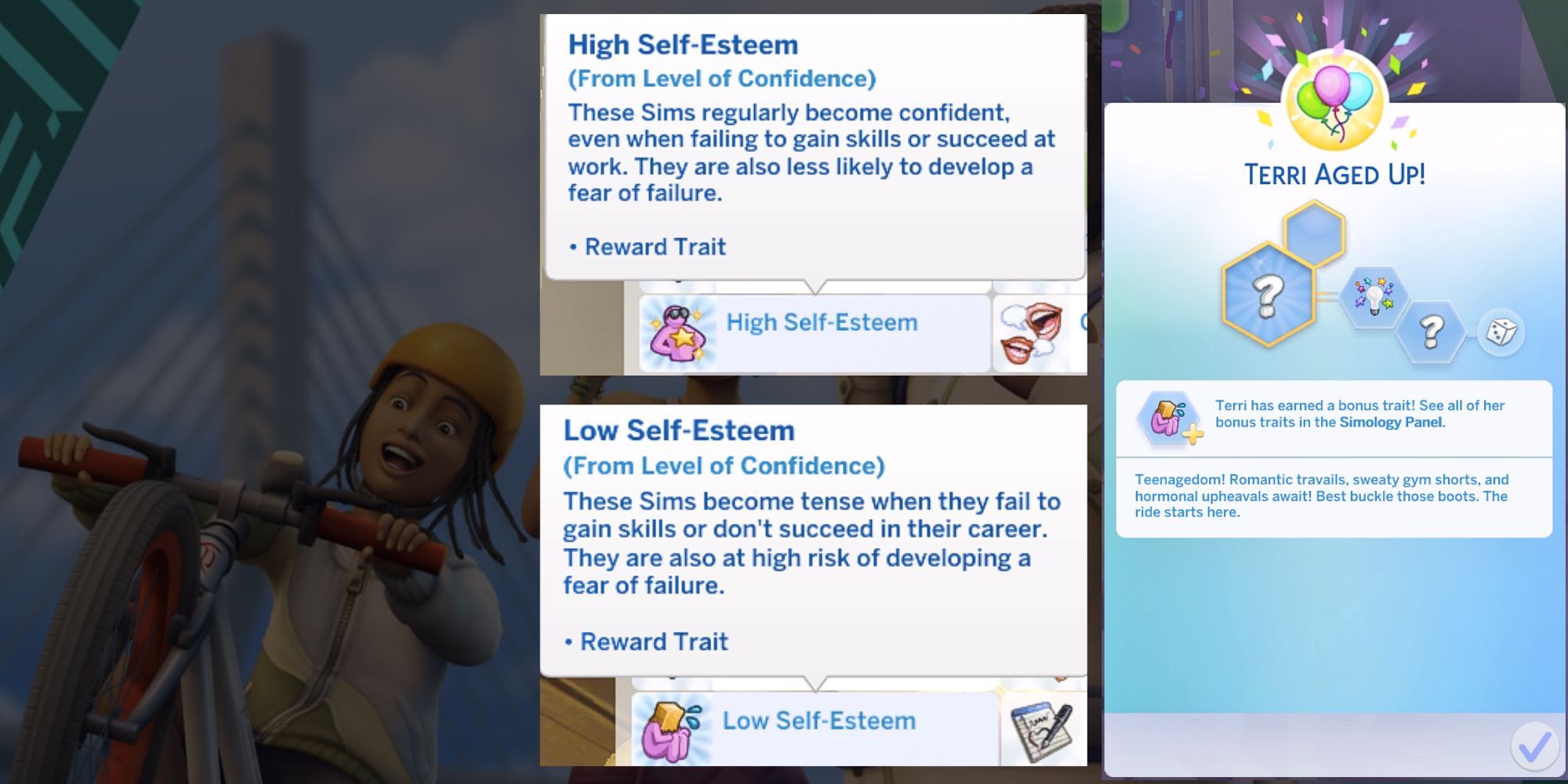 The Sims 4 Growing Together Confidence Reward Traits