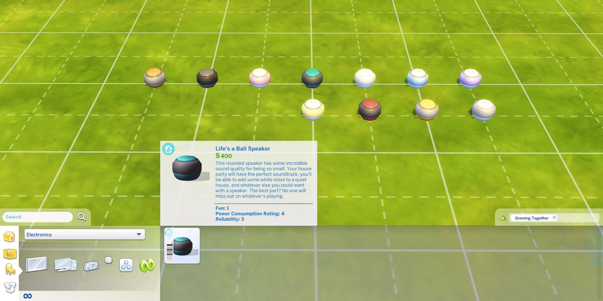 The Sims 4 grows together electronics
