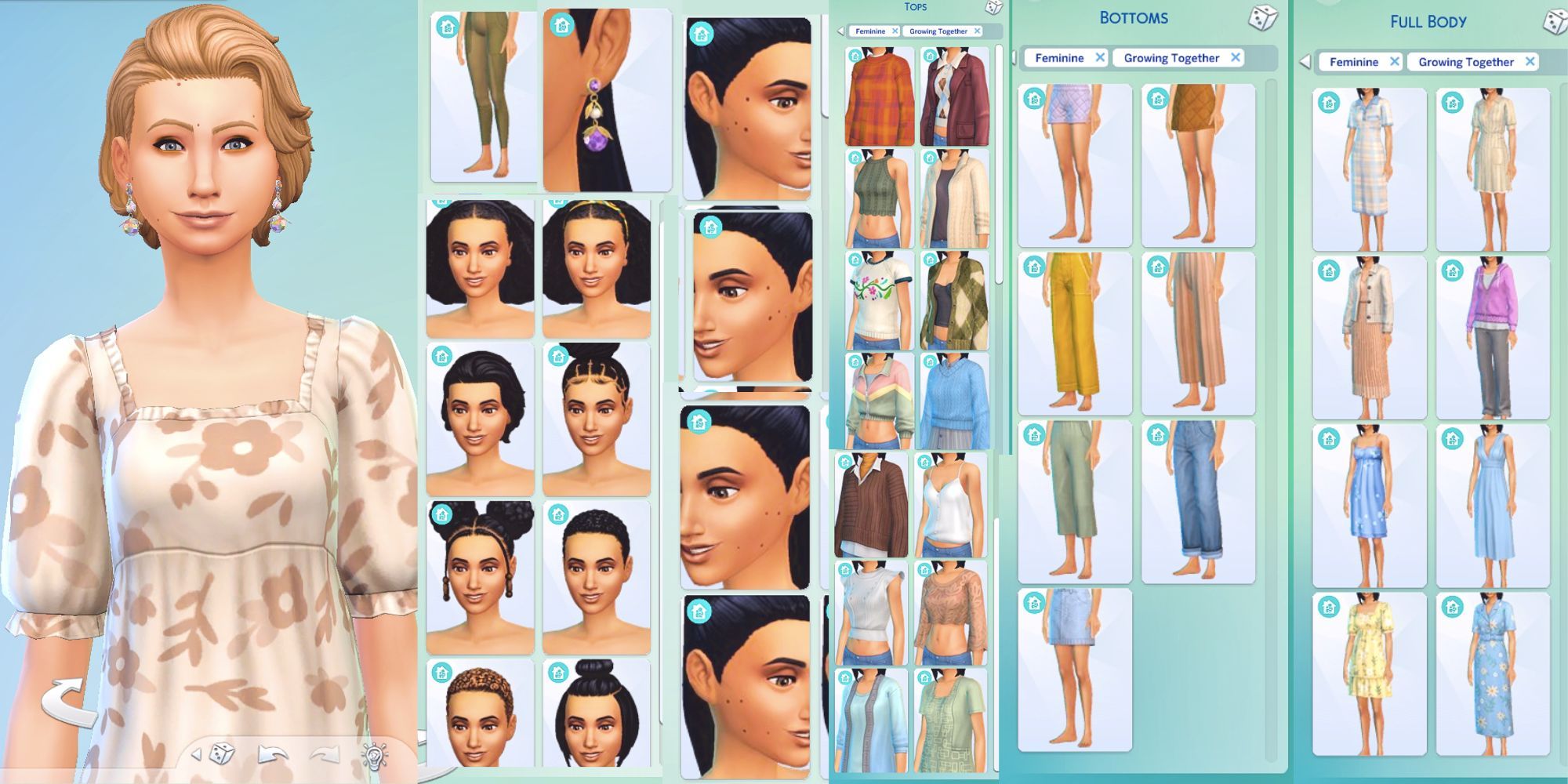 The Sims 4 Growing Together Feminine CAS