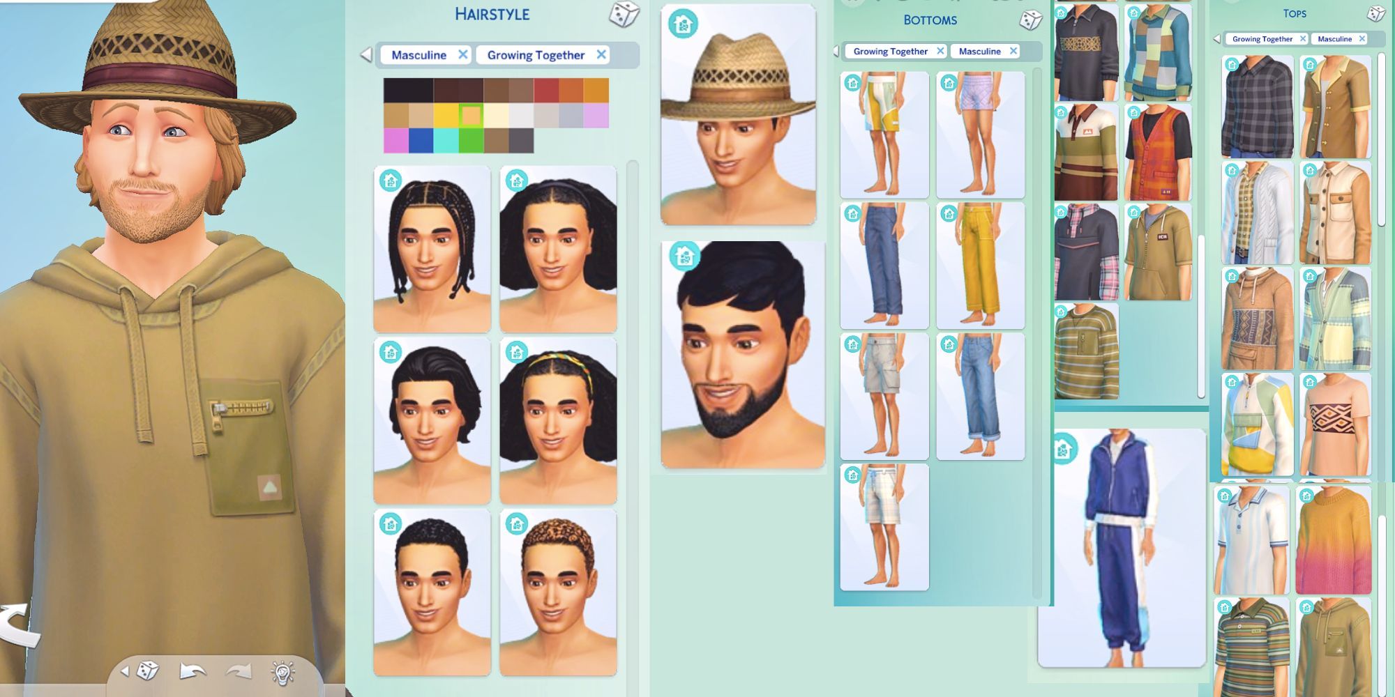 The Sims 4 Growing Together Masculine CAS