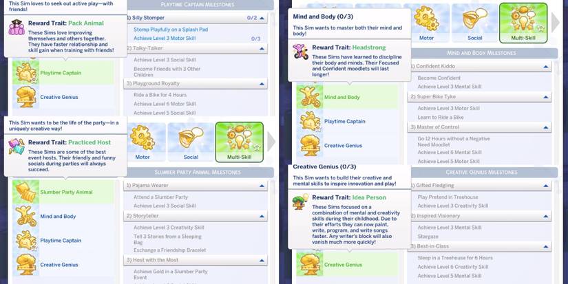 The Sims 4 Growing Together Multiskill Child Aspirations