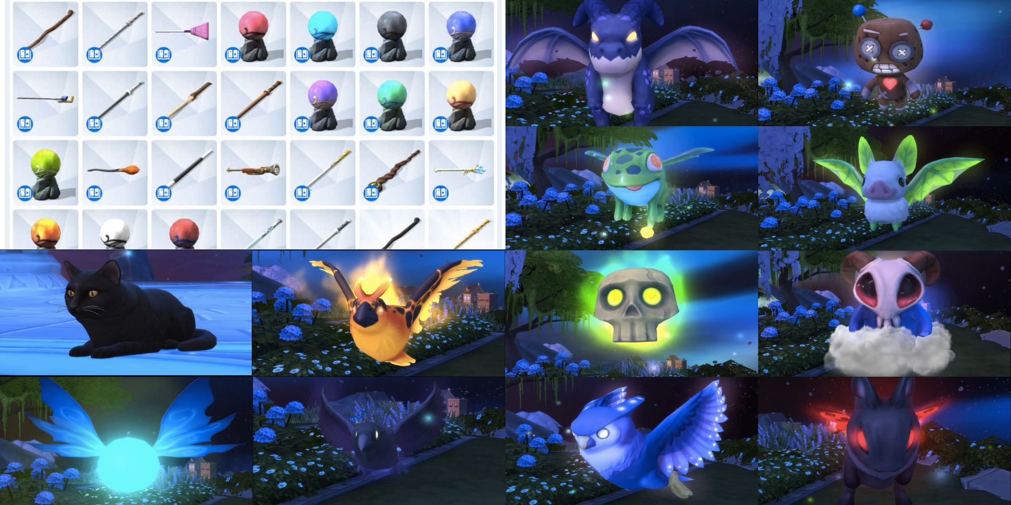 The Sims 4 Magical Artifact Collection Brooms Wands Familiars