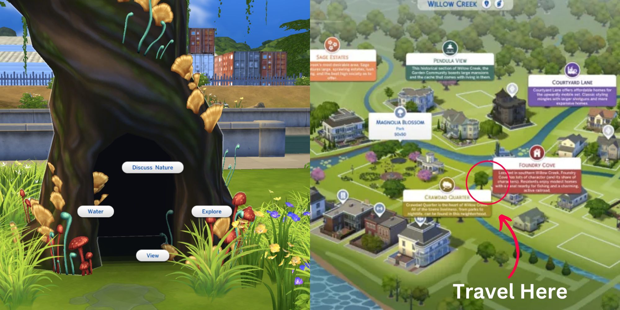 The Sims 4 Sylvan Tree Location