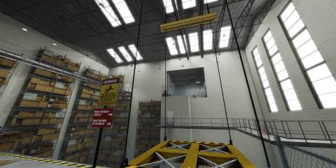 A warehouse that can be found by disobeying the narrator in The Stanley Parable