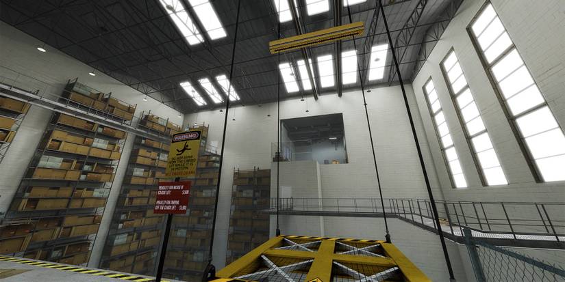 A warehouse that can be found by disobeying the narrator in The Stanley Parable