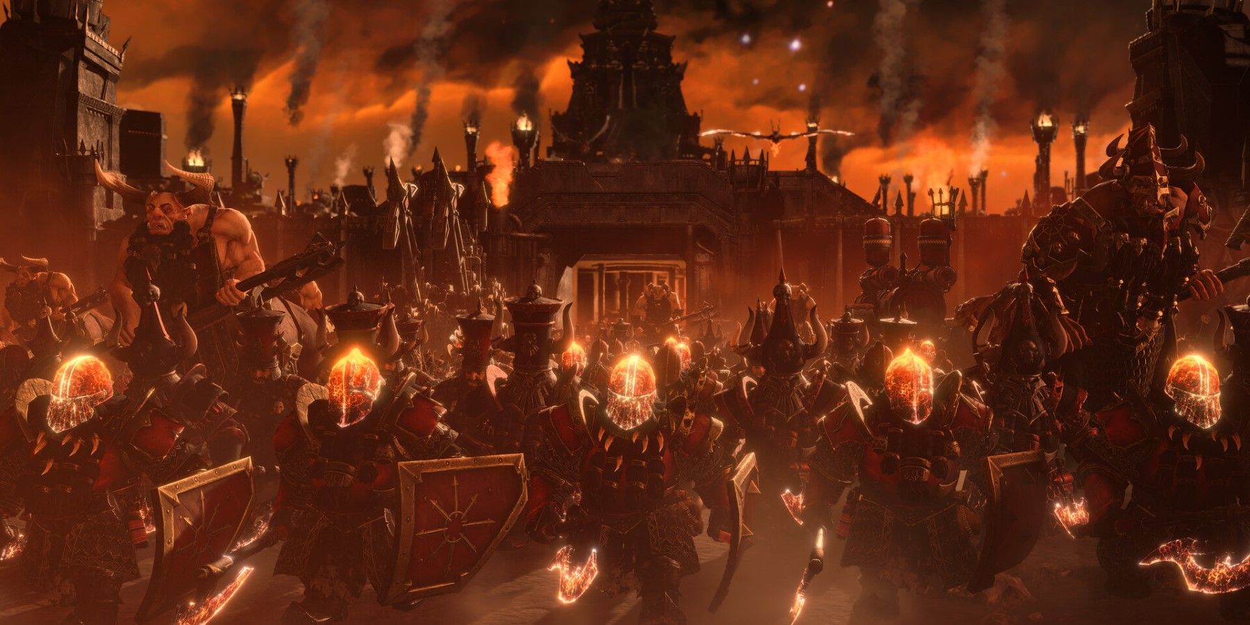 Total War: Warhammer 3 Chaos Dwarf Army on the march
