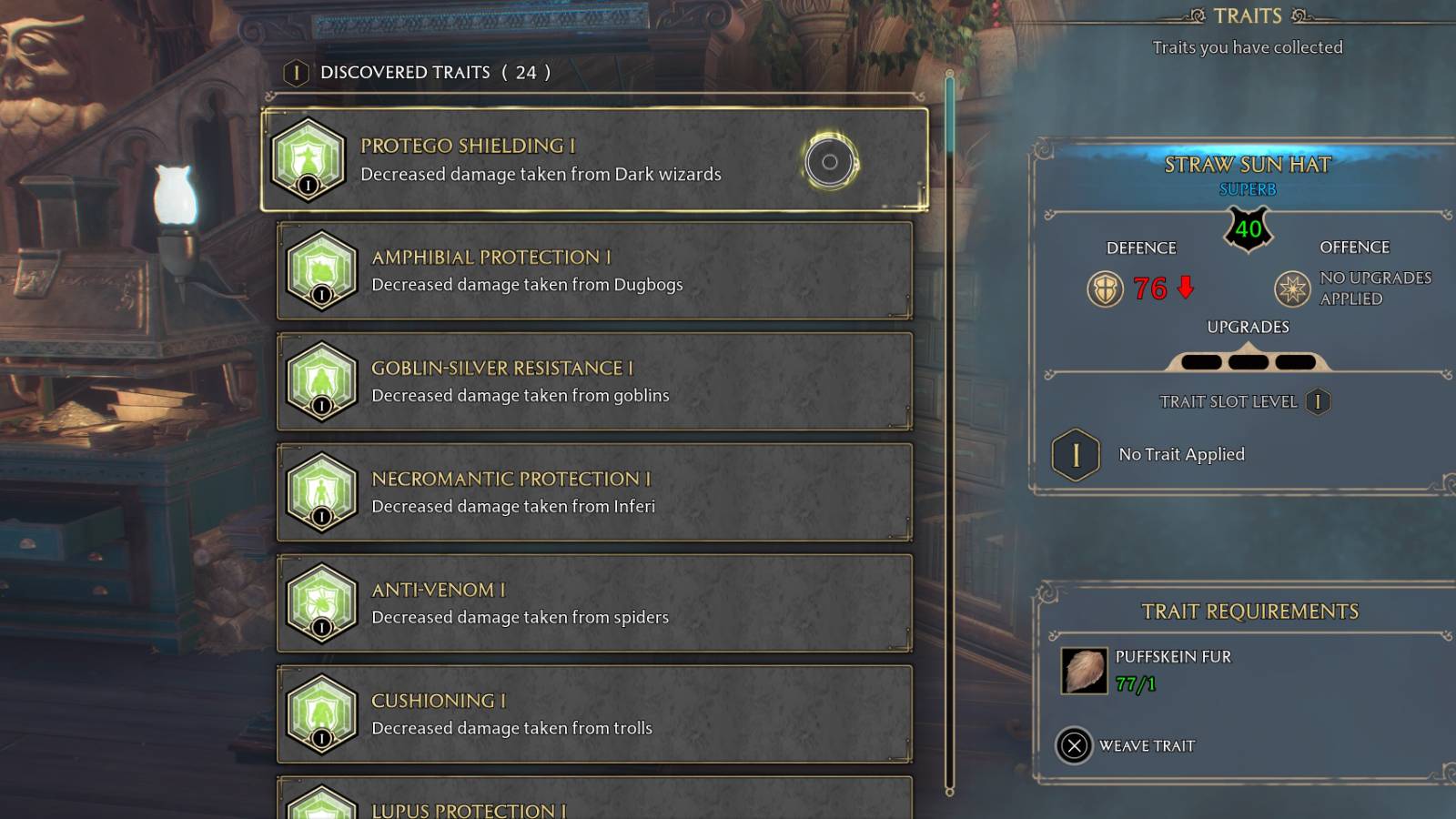 Stacking traits in Hogwarts Legacy