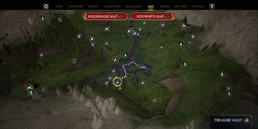 Treasure Vault 1 South Bog Sea Hogwarts Legacy