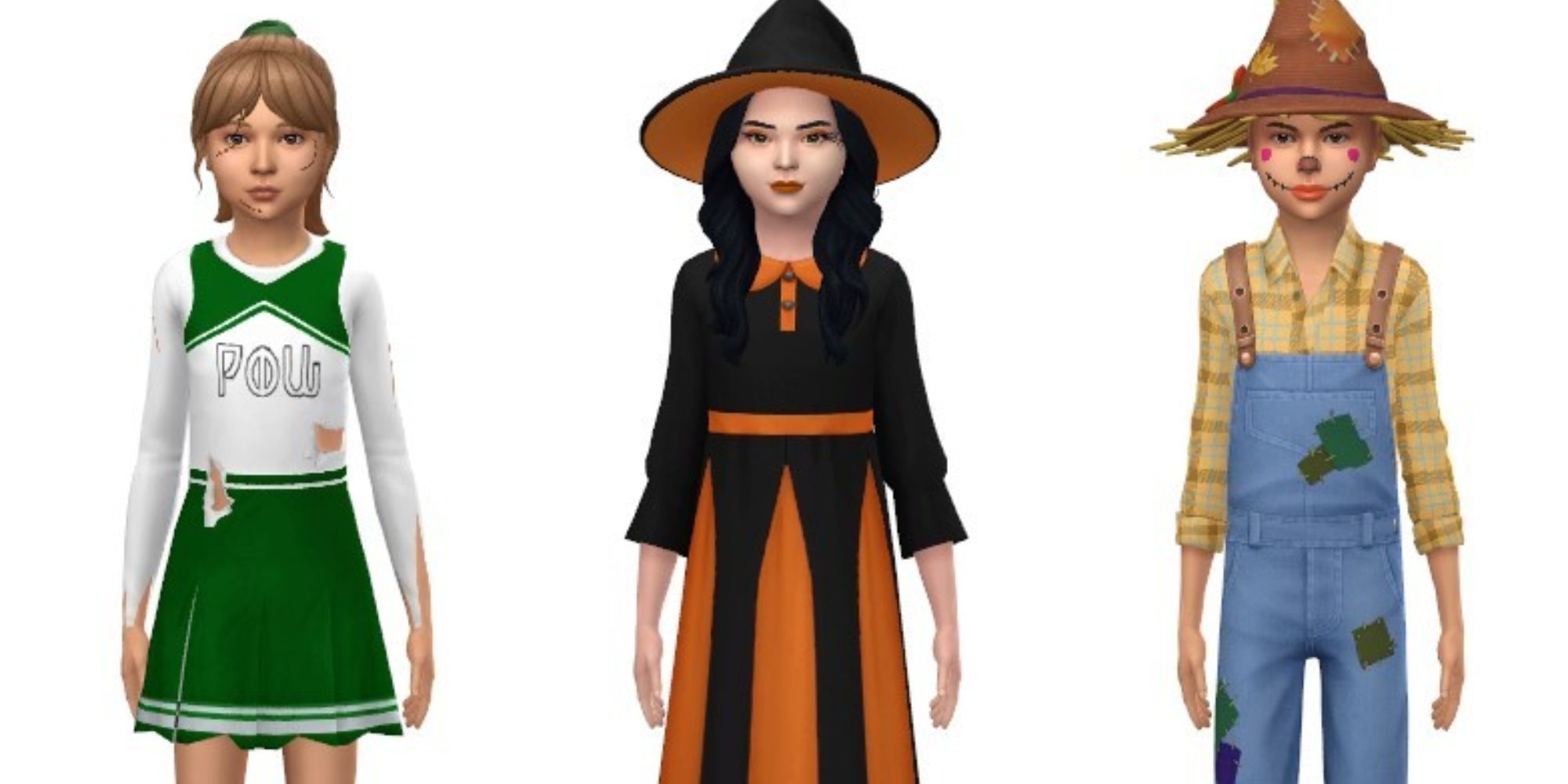 Kids custom content outfits for The Sims 4