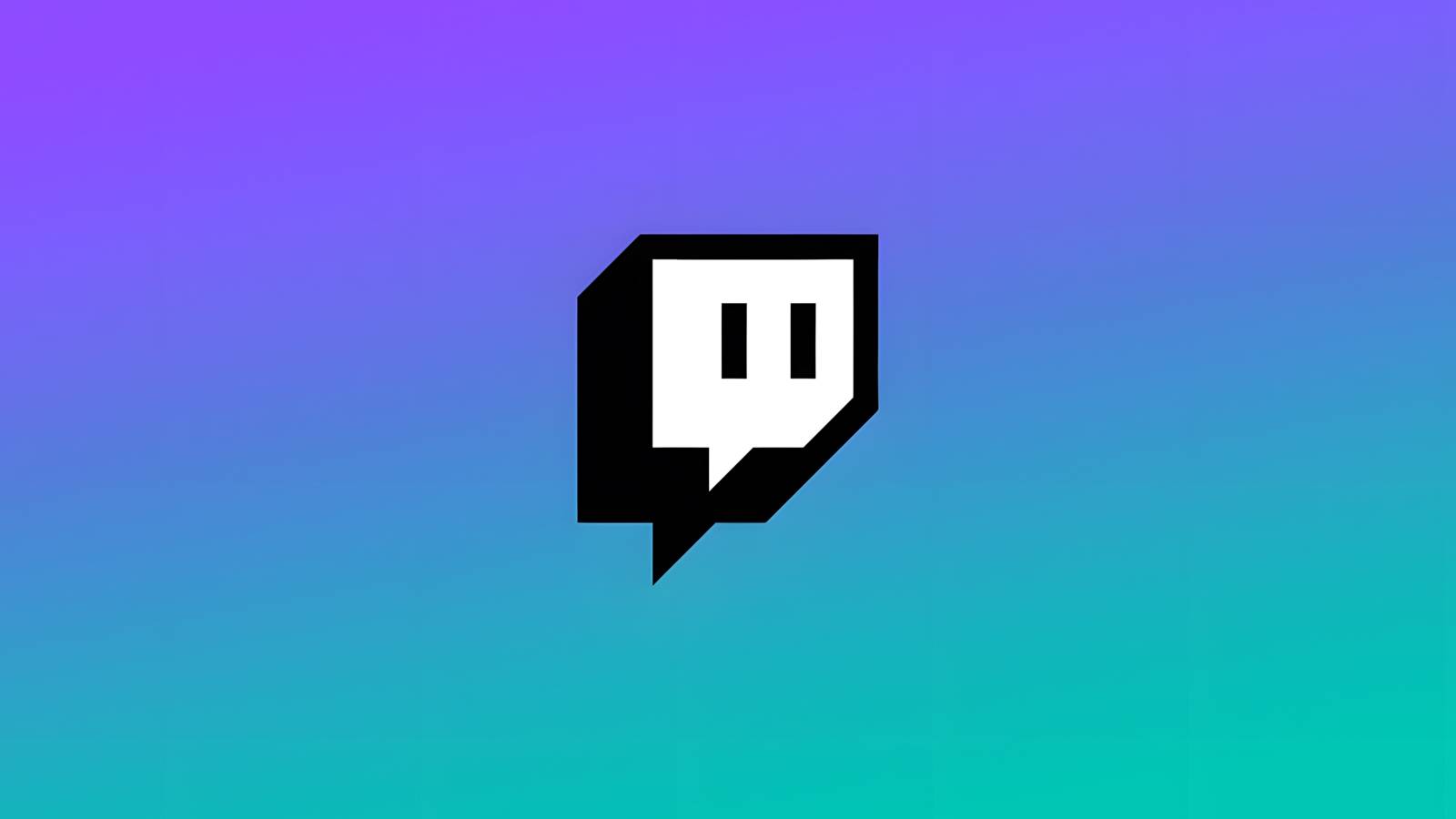 Twitch logo over a multicolor background