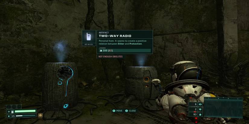 The Two-Way Radio artifact from Returnal.