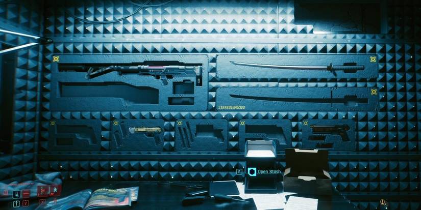 V's Stash Wall in Cyberpunk 2077
