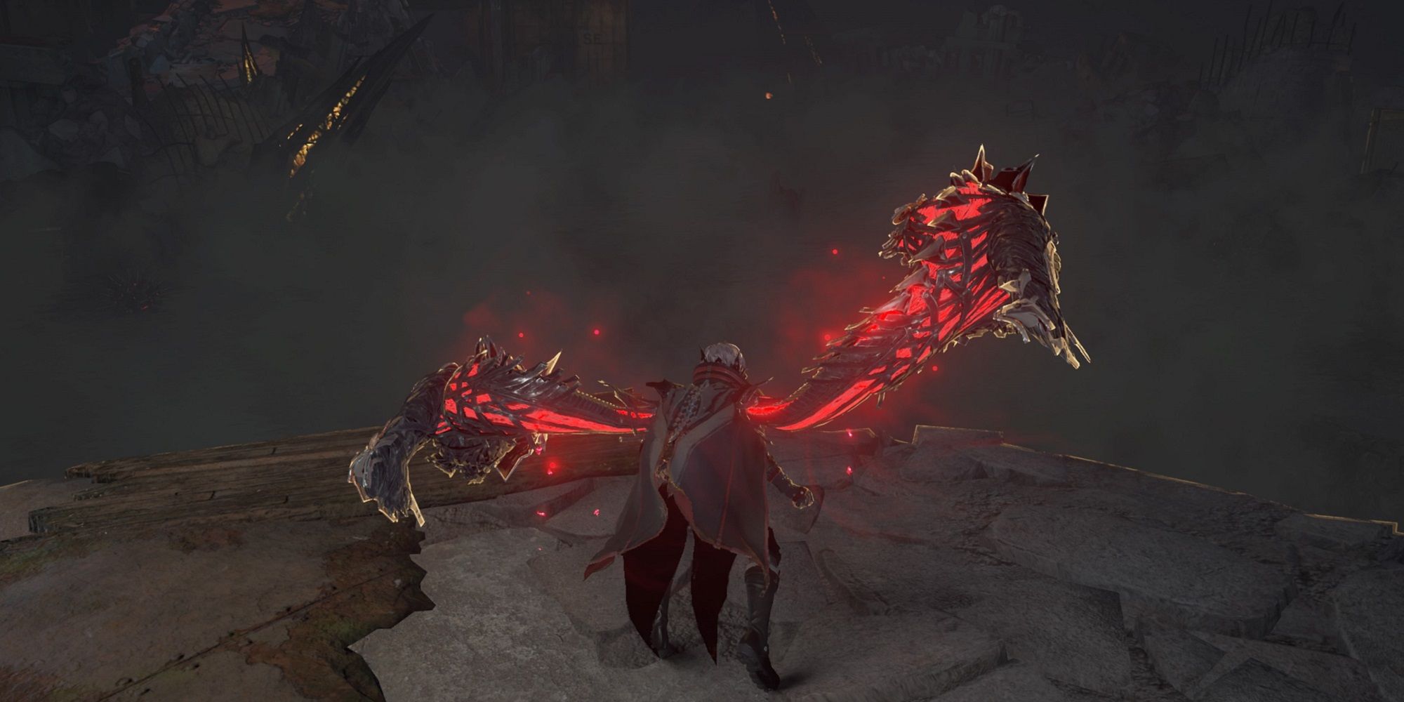 The main character in Code Vein doing a drain attack.