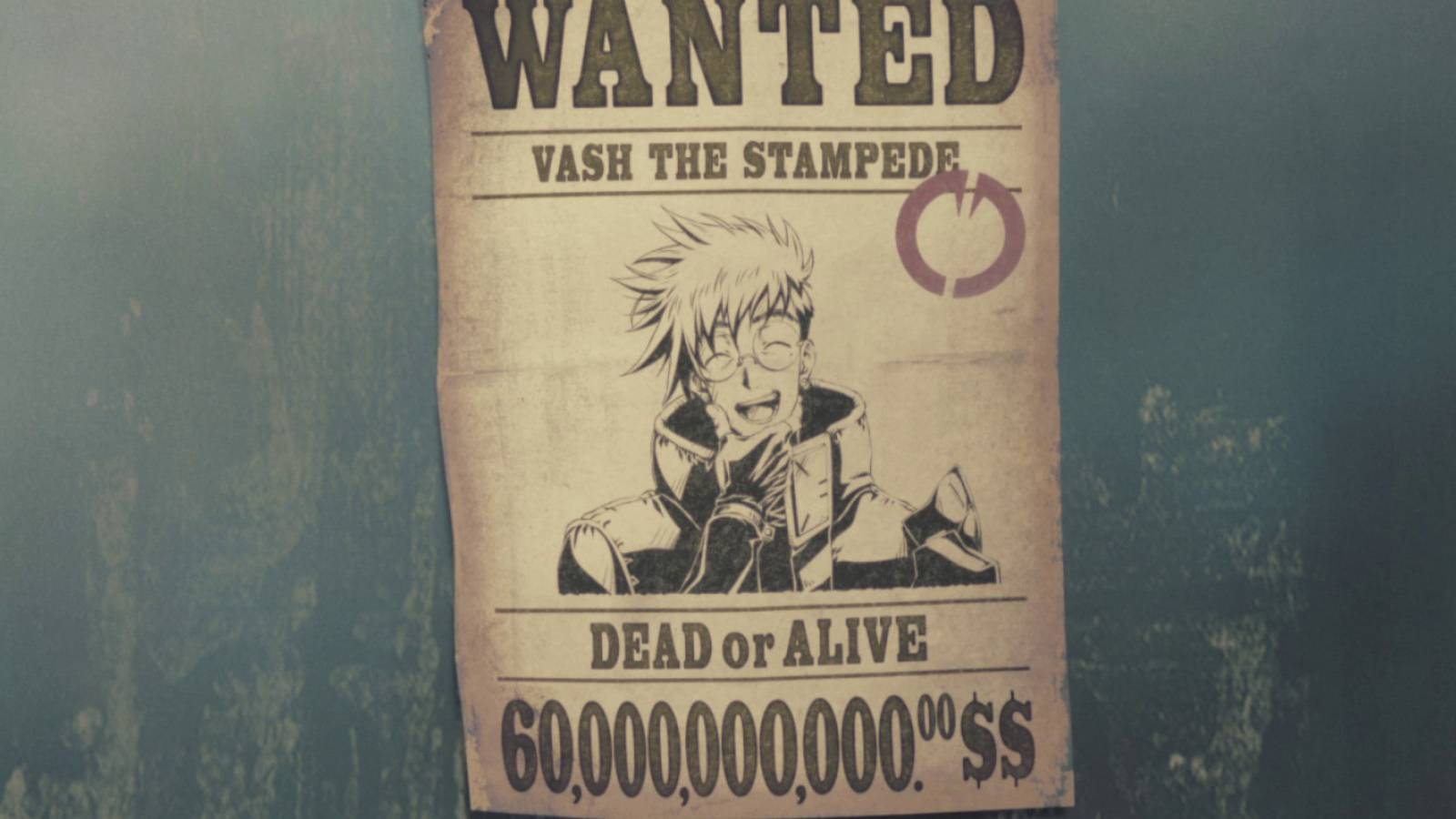 Vash The Stampede True Wanted Poster – TRIGUN STAMPEDE Episode 12