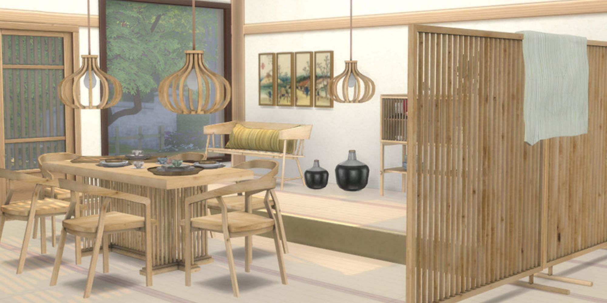 The Sims 4 custom content dining room set