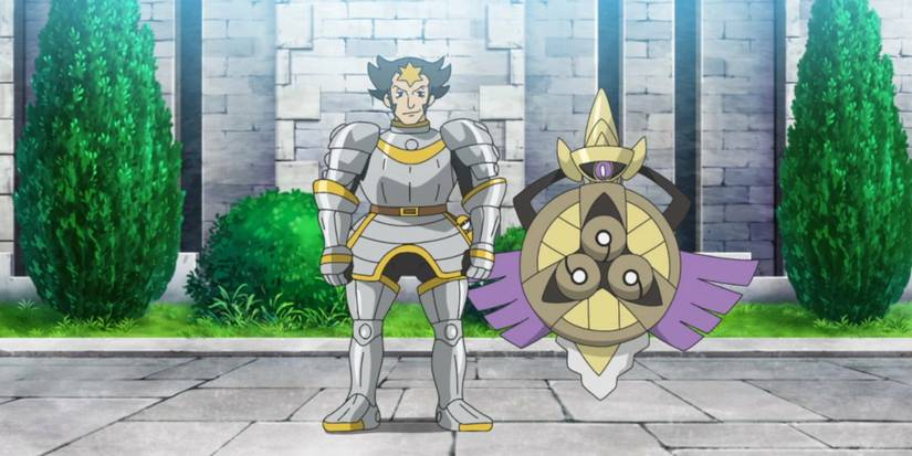 Wikstrom with Aegislash in the anime