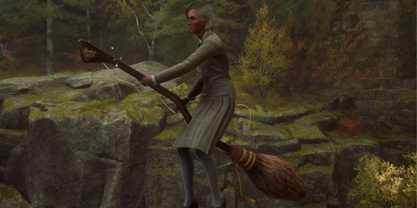 Witch flying on Nimbus 2000